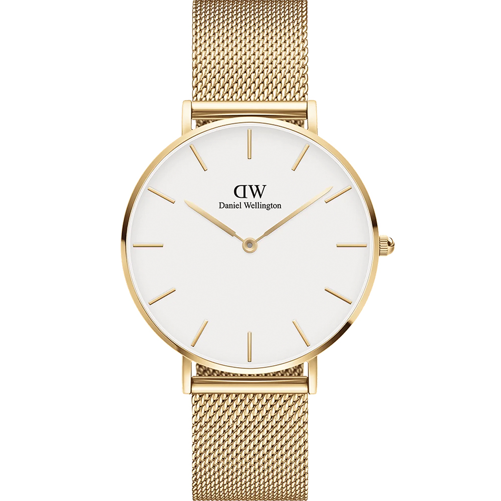 Daniel Wellington DW 女錶-36mm/金框 Petite Evergold 經典極簡美學米蘭帶手錶 DW00100346