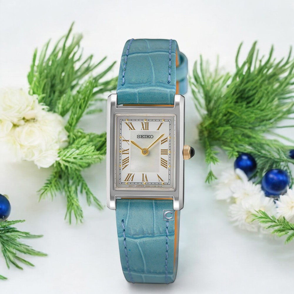 SEIKO 精工 CS 羅馬刻度 長方形 女錶 手錶 指針錶_SK040 4N30-00H0B.SWR101P1
