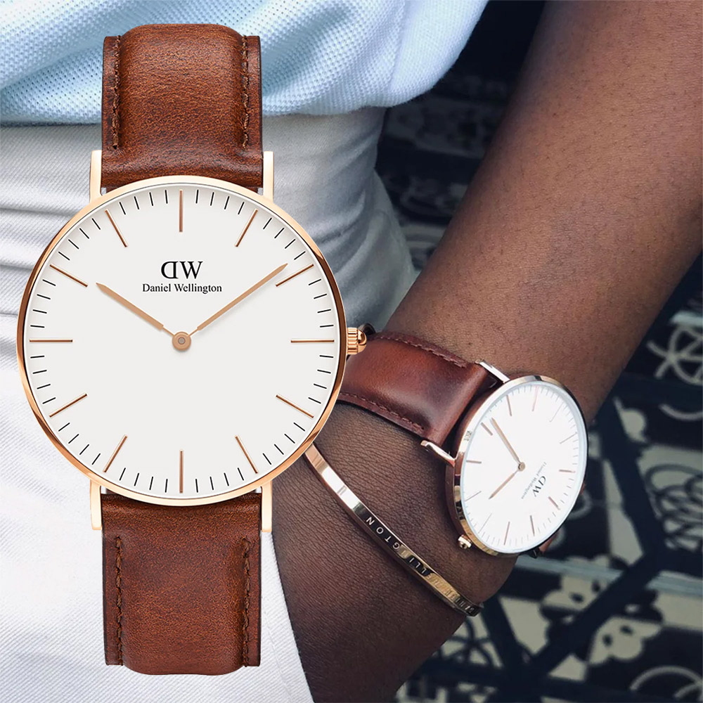 Daniel Wellington DW 女錶-36mm/玫瑰金框 Classic St. Mawes 經典極簡美學手錶 DW00100035