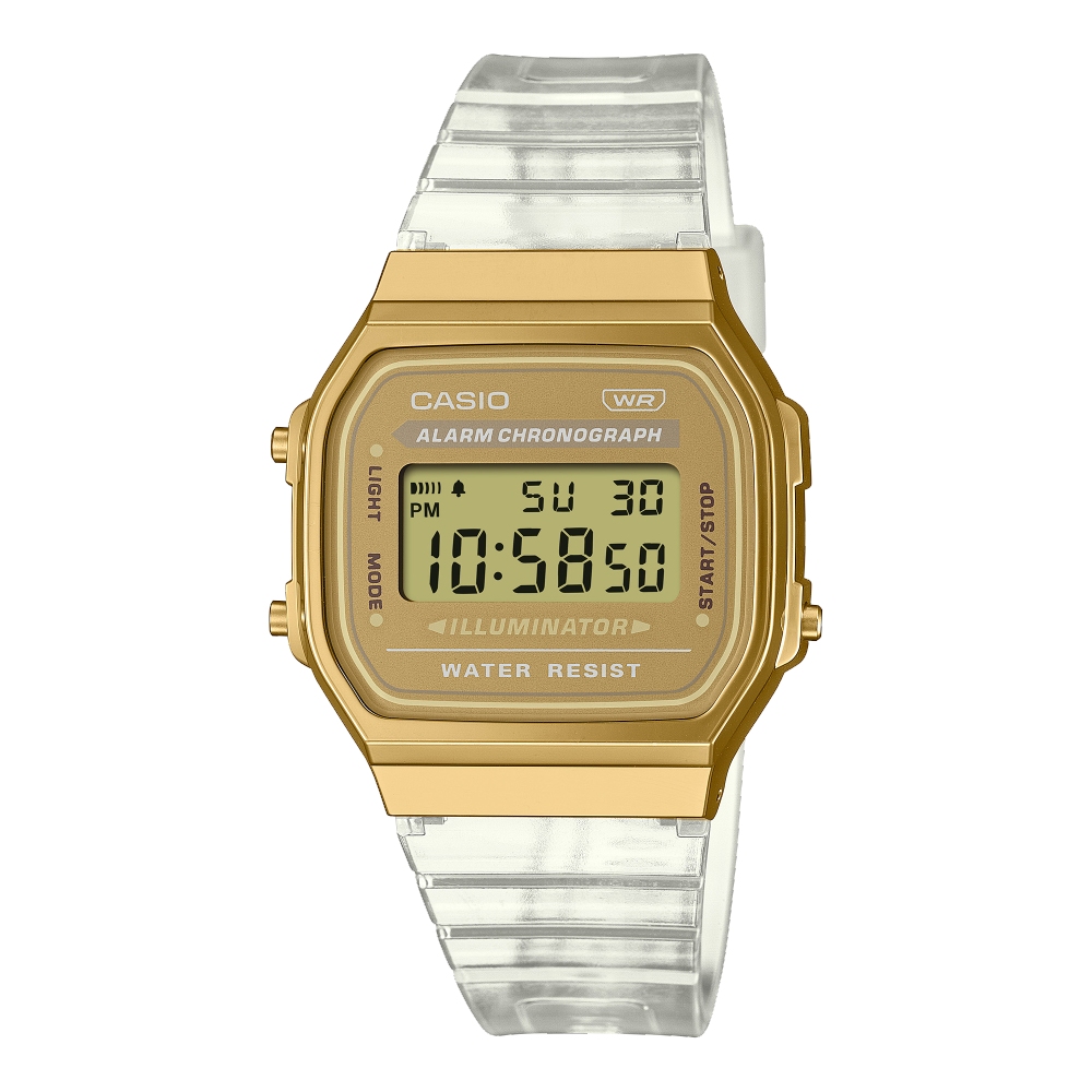 CASIO 卡西歐 懷舊方形電子錶/A168XESG-9A