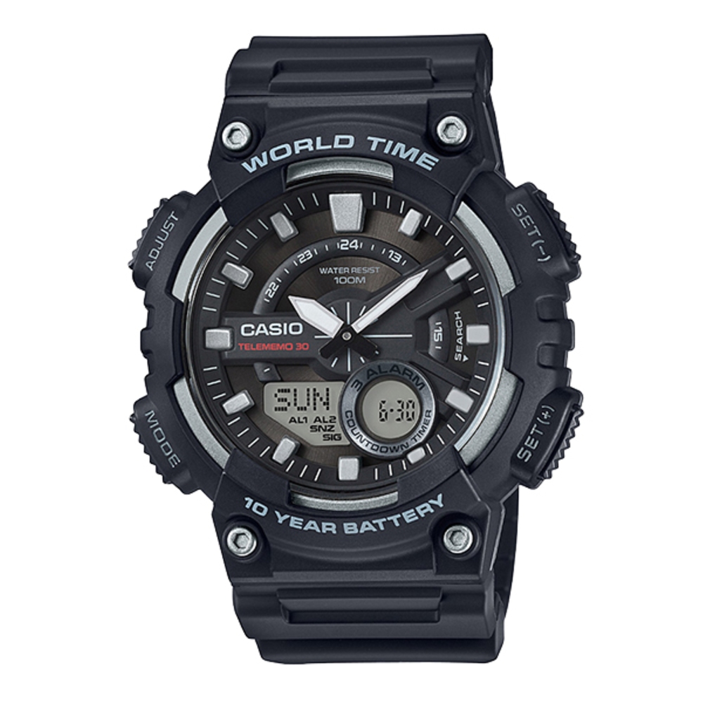 CASIO 卡西歐 運動風雙顯錶/AEQ-110W-1A