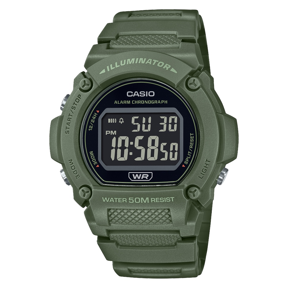 CASIO 卡西歐 圓形電子錶/W-219HC-3B