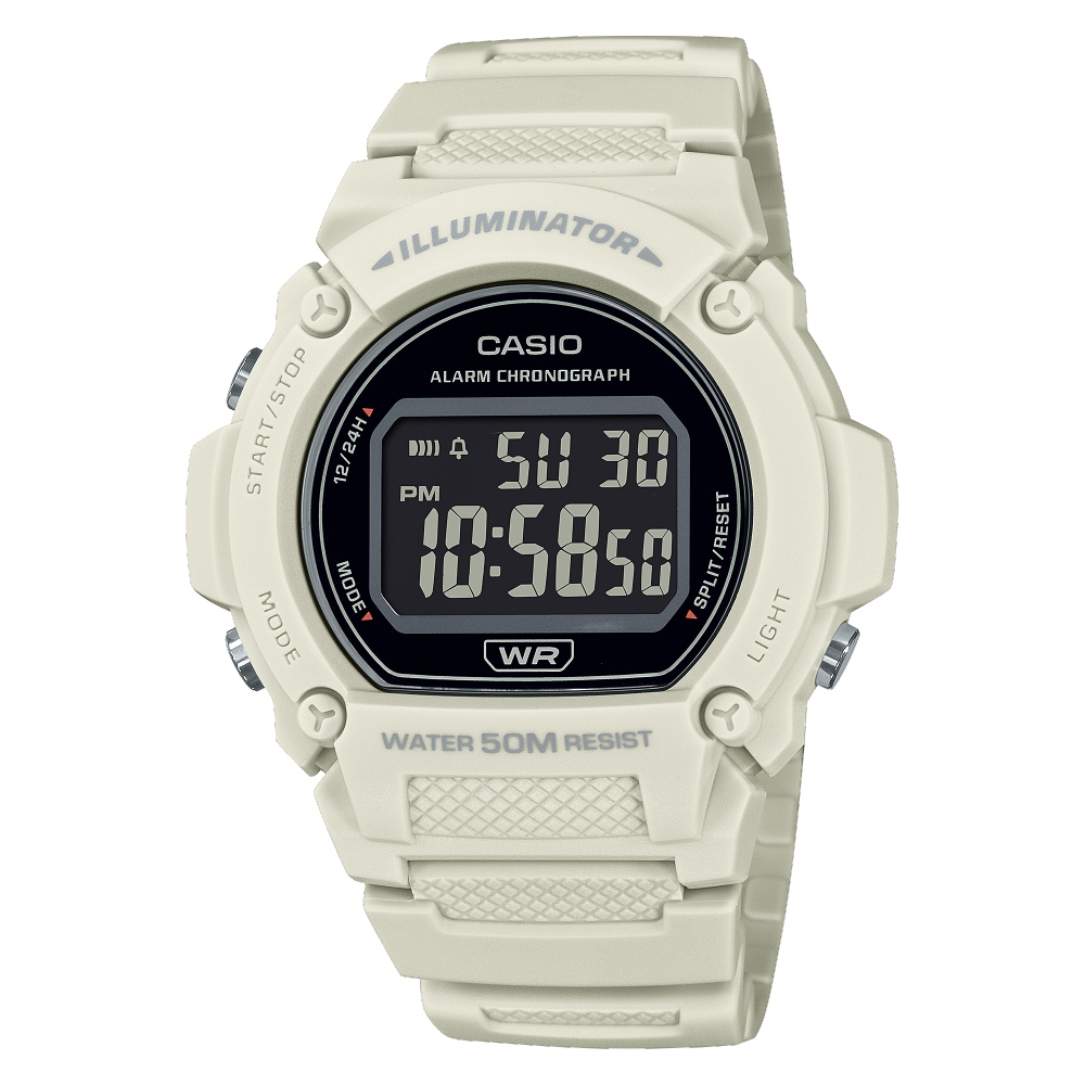 CASIO 卡西歐 圓形電子錶/W-219HC-8B
