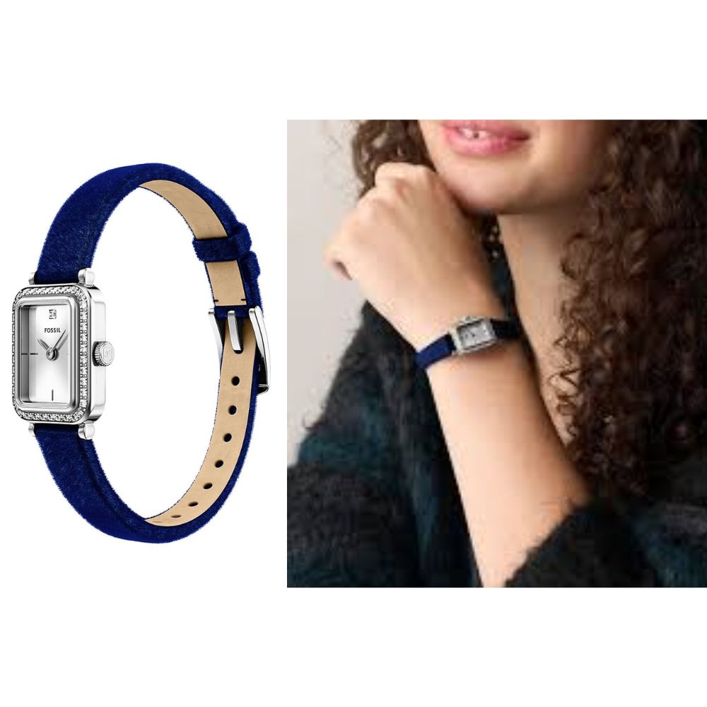 FOSSIL Raquel 復古年華羅馬數字女錶 人造纖維錶帶 18 MM/ES5436