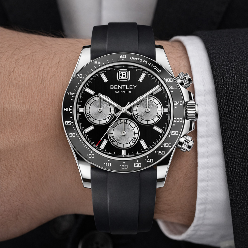 BENTLEY 賓利 THE ASTRA星耀系列 BL-22 強奢 真三眼 夜光 矽膠 石英 手錶