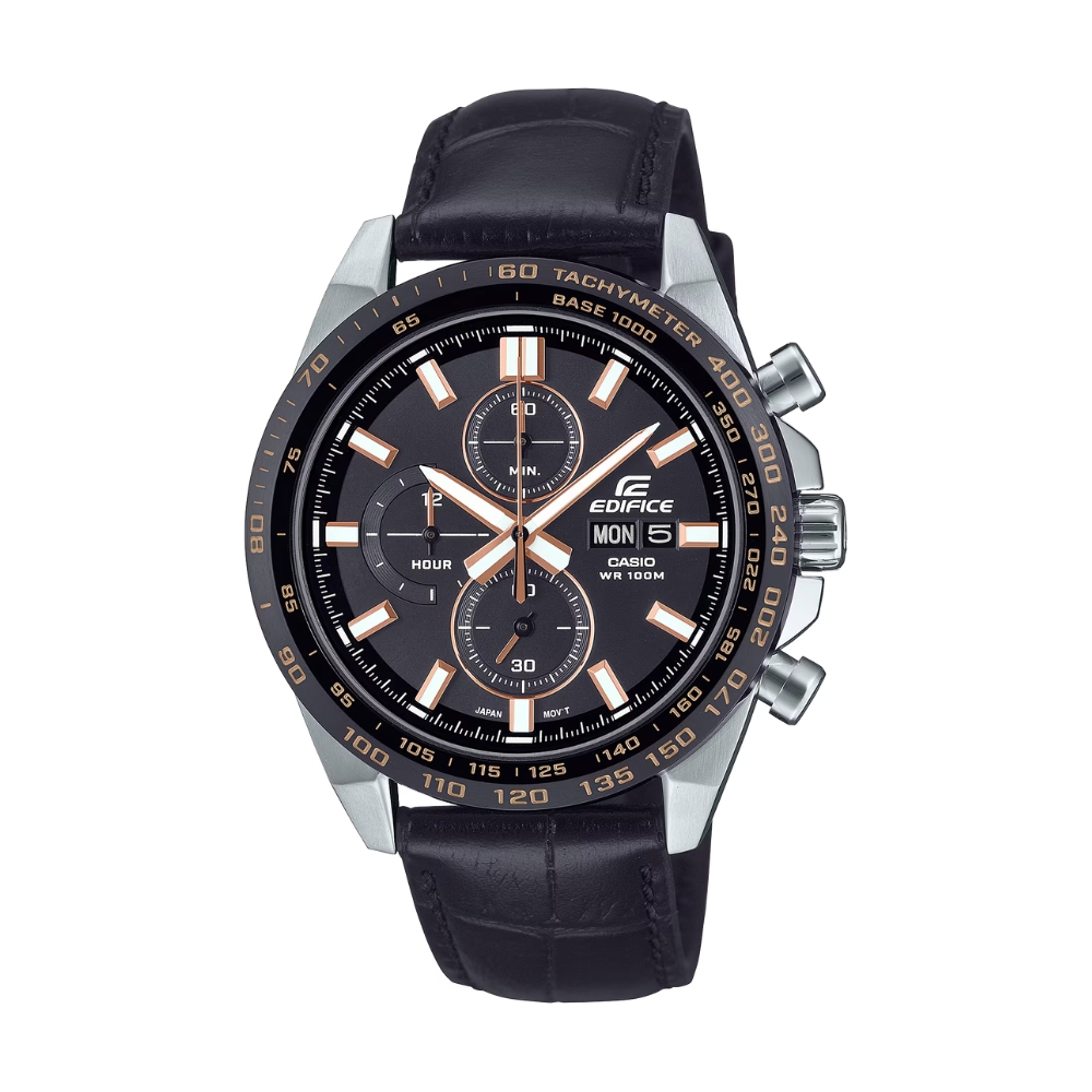 CASIO 卡西歐 EDIFICE 專注突顯 前衛運動風格 黑 EFR-574BL-1AV_42.3mm