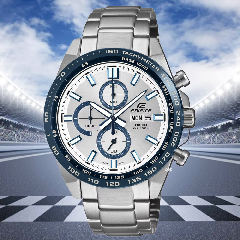 CASIO 卡西歐 EDIFICE 運動風格 經典計時錶 男錶 學生錶 女王節 禮物 推薦 EFR-574DE-7AV