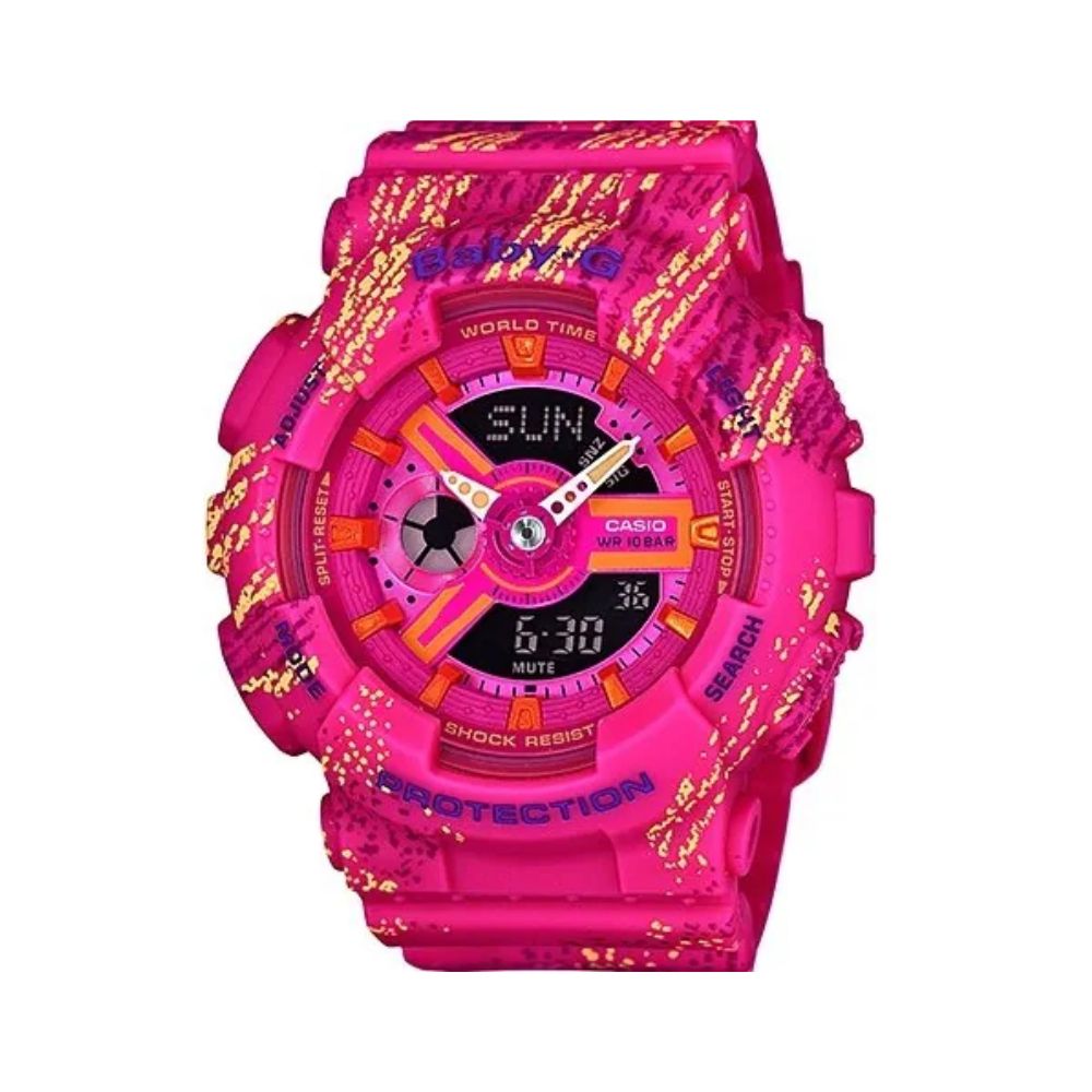 CASIO 卡西歐 BA-110系列 馬卡龍色系 可愛雙顯腕錶 43.4 mm BA-110TX-4A