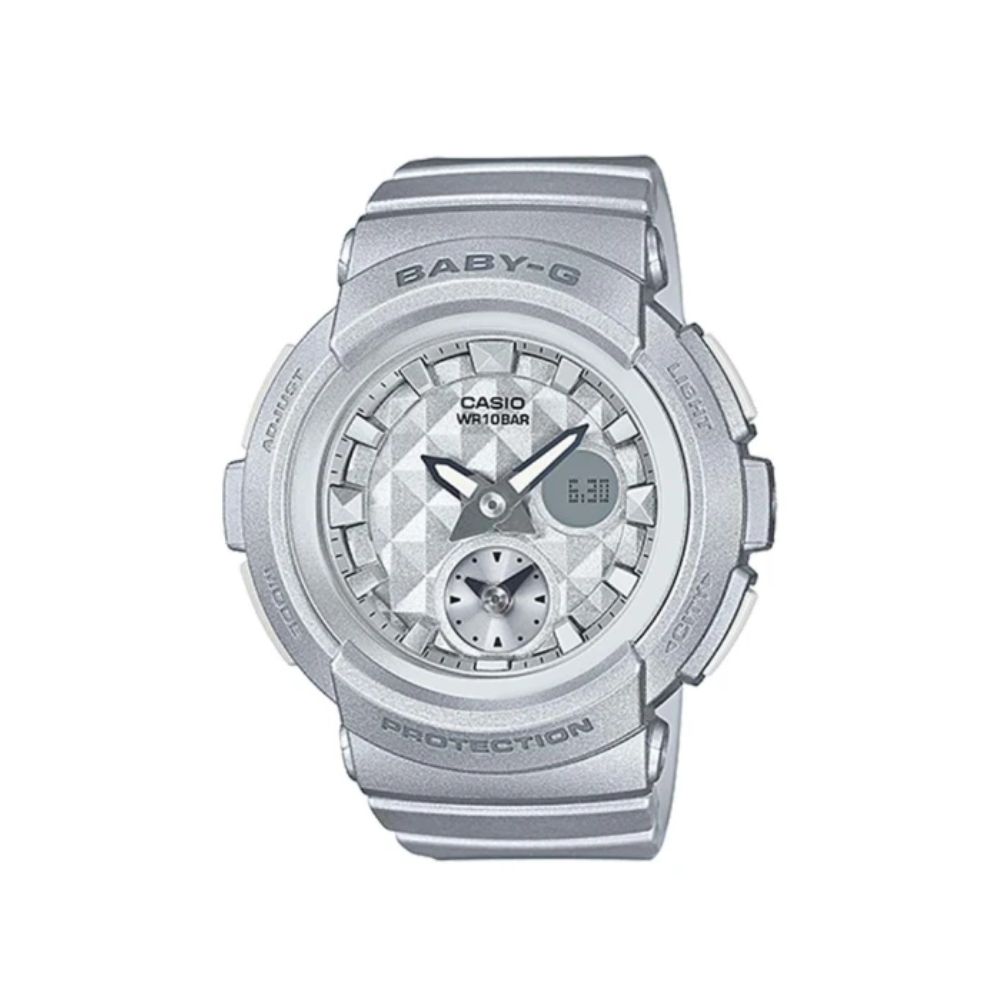 CASIO 卡西歐 活力休閒個性指針數位橡膠腕錶-/43.4mmBGA-195-8A