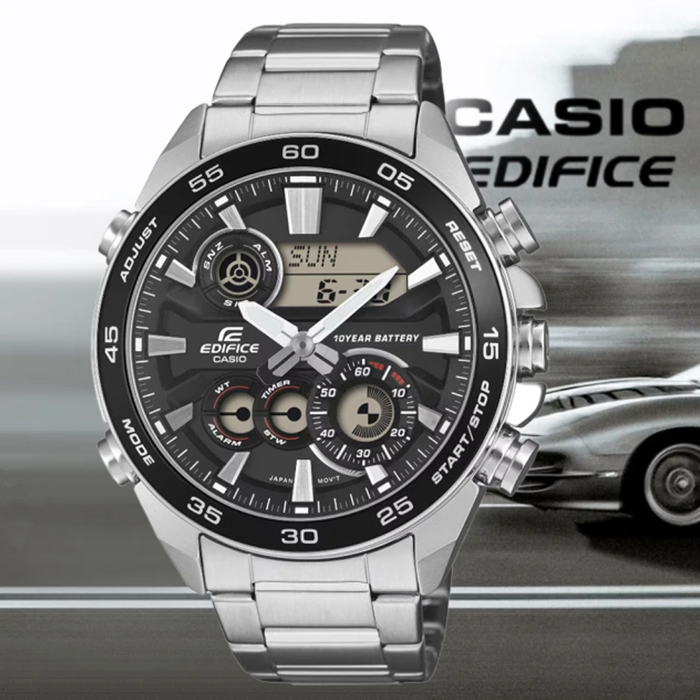 CASIO 卡西歐 EDIFICE 賽車運動 數位指針雙顯錶 男錶 送禮 禮物 推薦 ERA-130D-1A