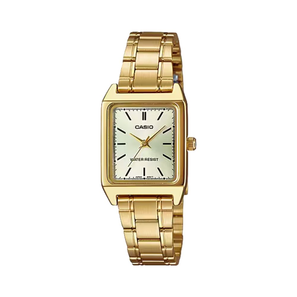 CASIO 卡西歐 LTP-V007G-9E 都市簡約設計 不鏽鋼鍊帶 金_22mm