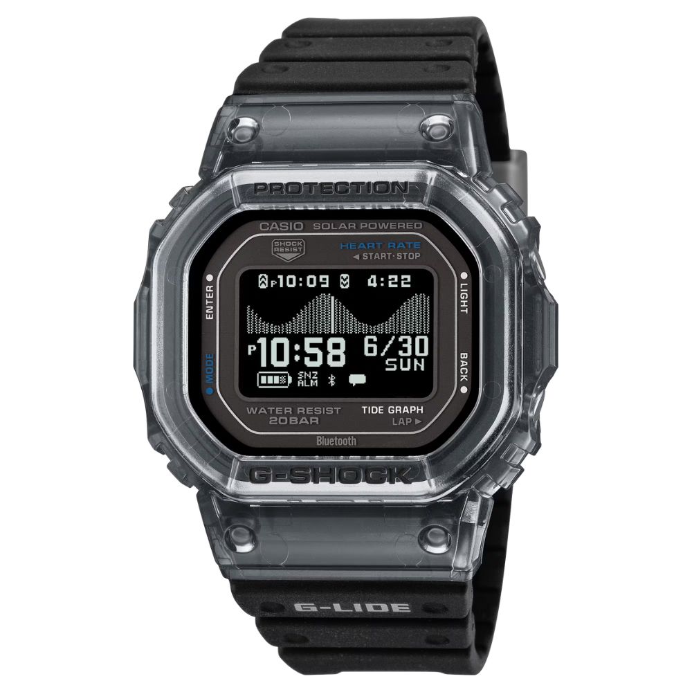 CASIO 卡西歐 G-SHOCK G-LIDE 系列 活潑自在 日常訓練 藍芽 太陽能電力 黑 GBX-H5600-1_44.5mm
