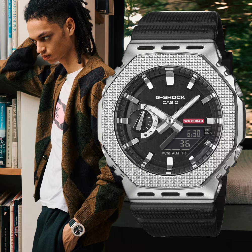 CASIO 卡西歐 G-SHOCK 經典八角錶殼 現代工業風 雙顯腕錶 錶 週年慶 雙11 GM-2100M-1A