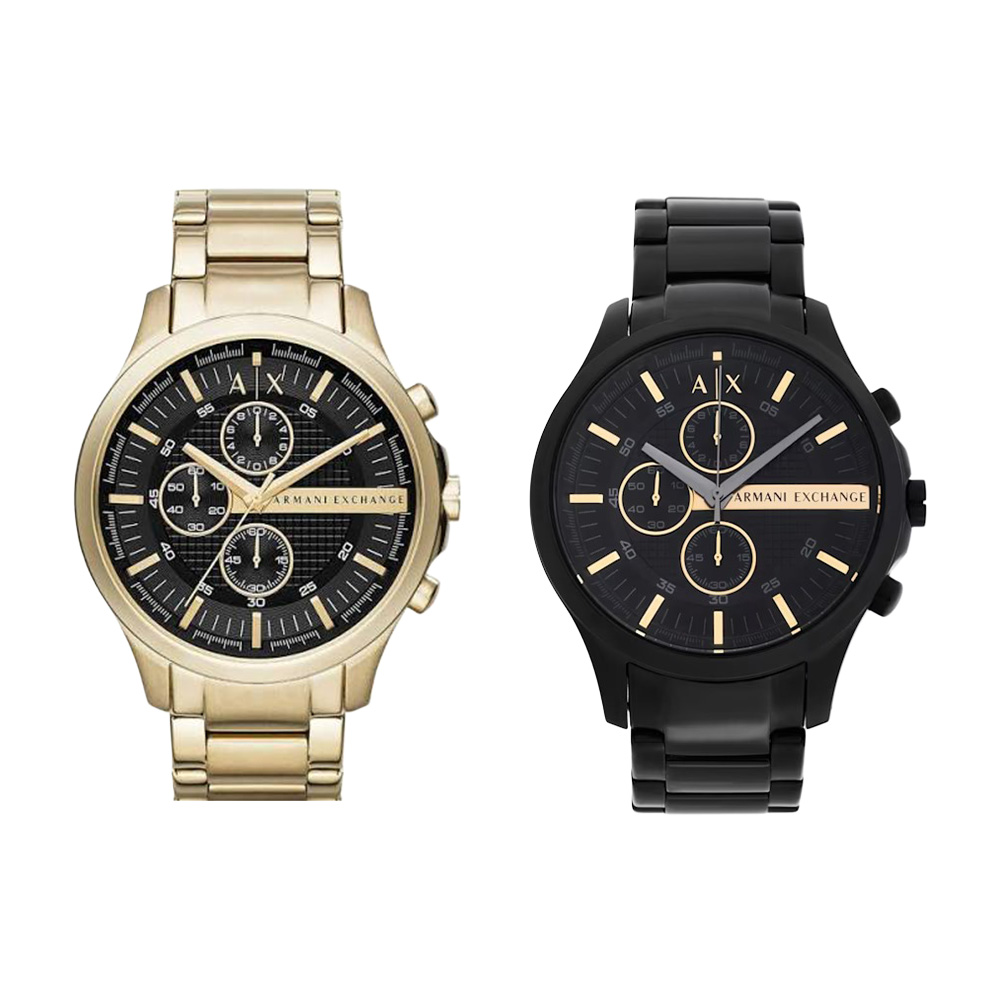 Armani Exchange 經典奢華商務風格 真三眼計時 1/10秒精準計時 時尚都會設計 46mm 男士腕錶