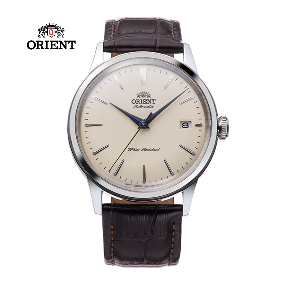ORIENT 東方 錶 DATE機械錶 皮帶款 RA-AC0M04Y 象牙色 - 38.4mm