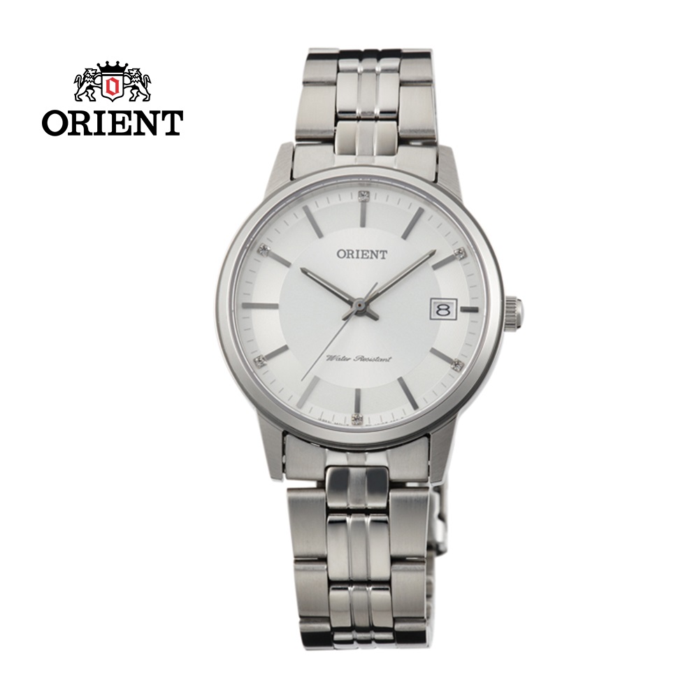 ORIENT 東方錶 SLIM系列 優雅數字藍寶石鏡面石英錶 女生鋼帶款 FUNG7003W 白色 - 32mm