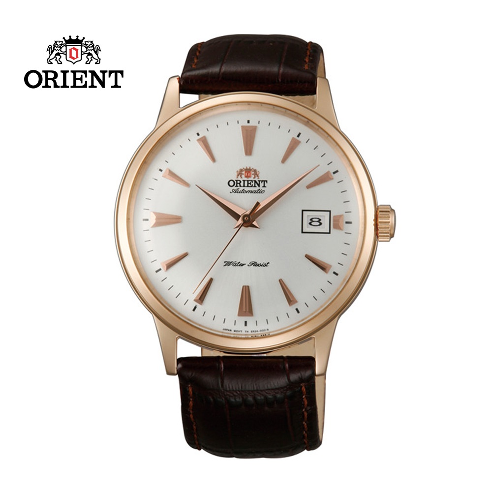 ORIENT 東方錶 DATE II 日期顯示機械錶 皮帶款 FAC00002W 玫瑰金色  - 40.5mm