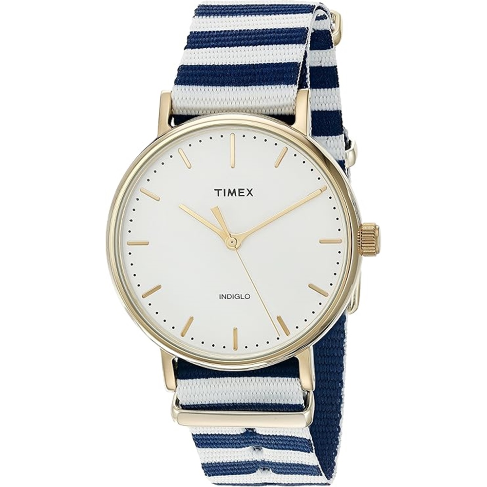TIMEX 天美時 週末系列 38毫米夏日休閒風格手錶 (白x藍 TXTW2P91900-1)