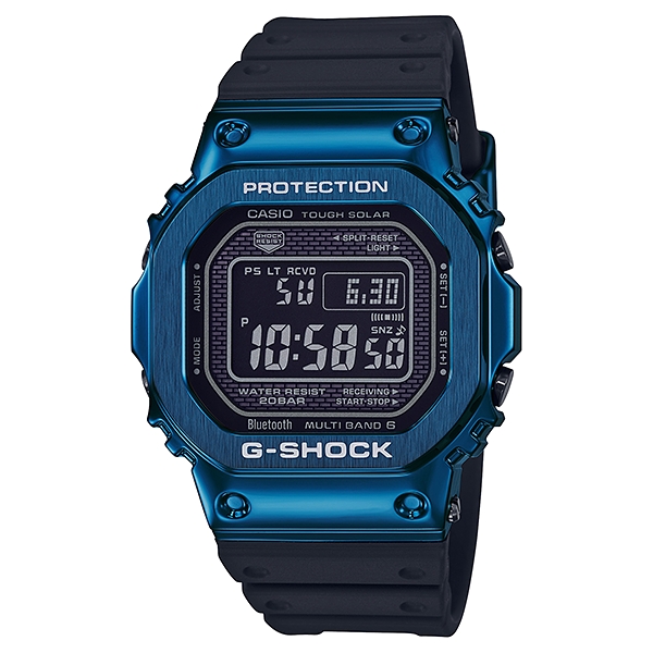 CASIO】卡西歐G-SHOCK系列電波藍牙電子錶(藍x黑GMW-B5000G-2) - PChome