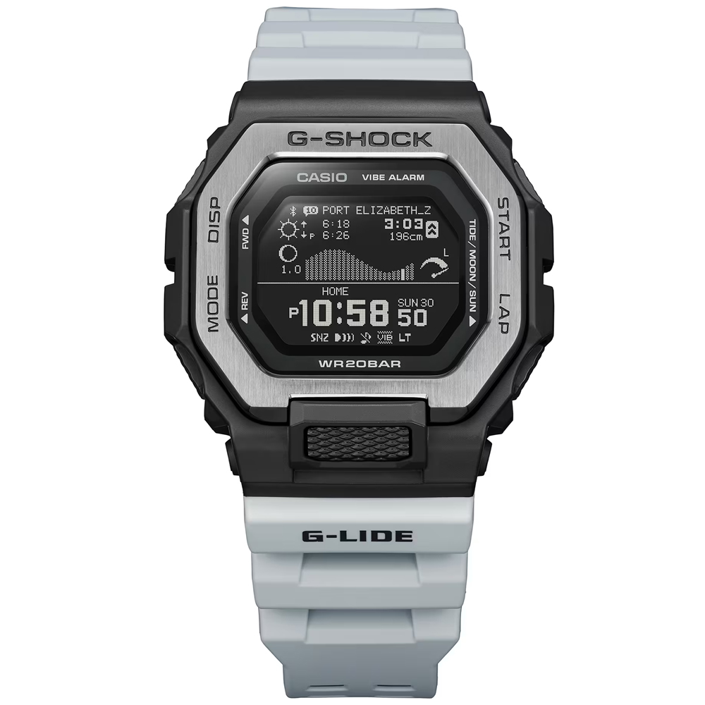 CASIO 卡西歐 G-SHOCK 藍牙連線 懷舊復古風方形電子腕錶 GBX-100TT-8