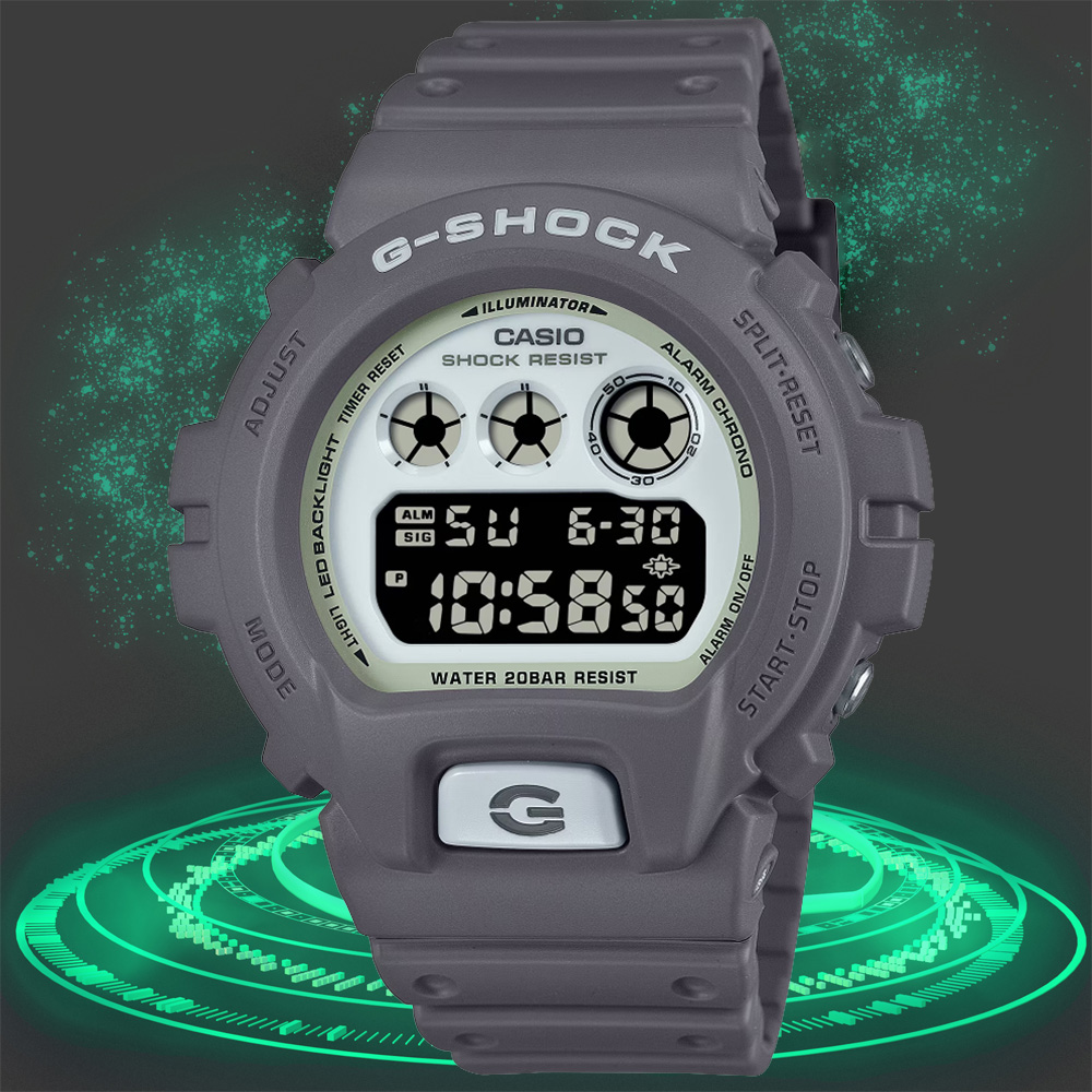 CASIO卡西歐 G-SHOCK 時尚深灰 電子腕錶 DW-6900HD-8