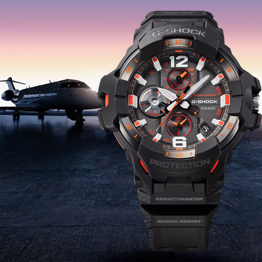 CASIO 卡西歐G-SHOCK MASTER OF G 專業航空錶太陽能藍芽飛行錶GR-B300