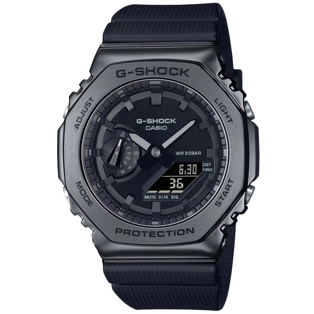 CASIO 卡西歐 G-SHOCK 經典八角錶殼 金屬雙顯腕錶 錶 手錶 送禮 GM-2100BB-1A