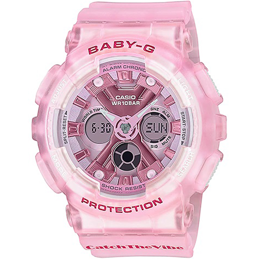 CASIO BABY-G 果凍系列嘻哈復古風聯名錶/粉紅/BA-130CV-4A - PChome 24h購物