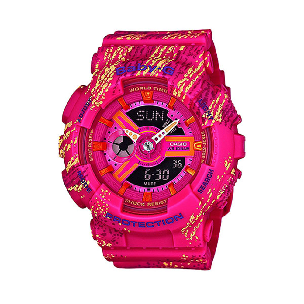 CASIO 卡西歐 BABY-G 耀眼亮彩甜心運動休閒腕錶-BA-110TX-4ADR