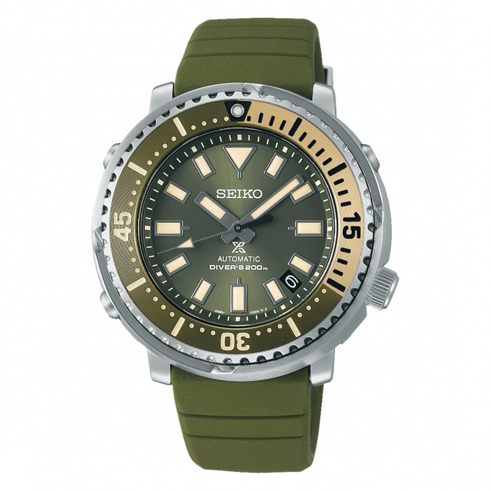 SEIKO PROSPEX 軍綠200米潛水矽膠腕錶4R35-04L0G(SRPF83K1) - PChome