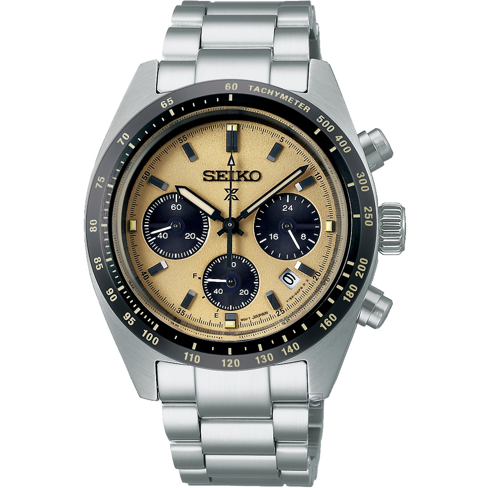 SEIKO 精工 Prospex SPEEDTIMER 熊貓太陽能計時手錶(V192-0AF0Y/SSC817P1)棕