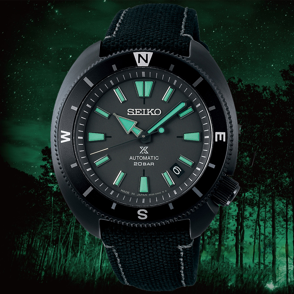 SEIKO 精工 PROSPEX 限量黑潮 夜視機械腕錶 錶 手錶 送禮 (4R35-05H0C/SRPH99K1)
