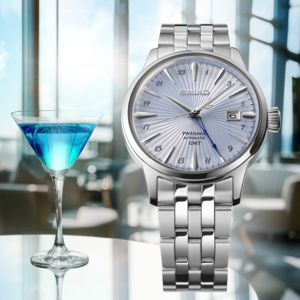 SEIKO 精工 Presage 調酒師 GMT機械錶 雙11盛典-40.5mm SSK037J1 4R34-00J0B