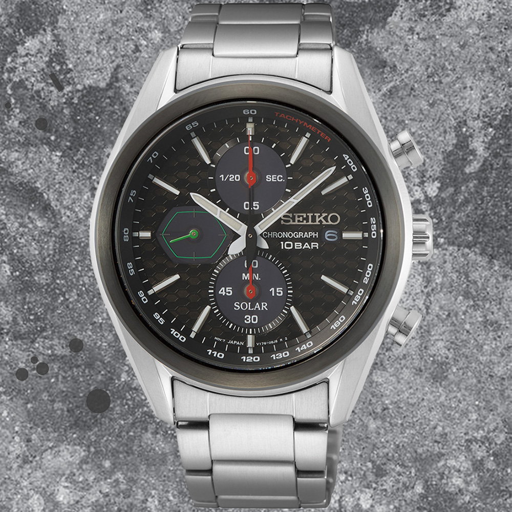 SEIKO 精工 Criteria 太陽能 計時腕錶 錶 手錶 送禮 (V176-0BH0D/SSC803P1)