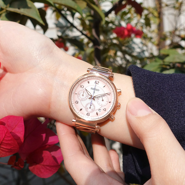 SEIKO 精工/ V175-0EZ0K.SSC808J1 / LUKIA 太陽能放射漸層三眼計時