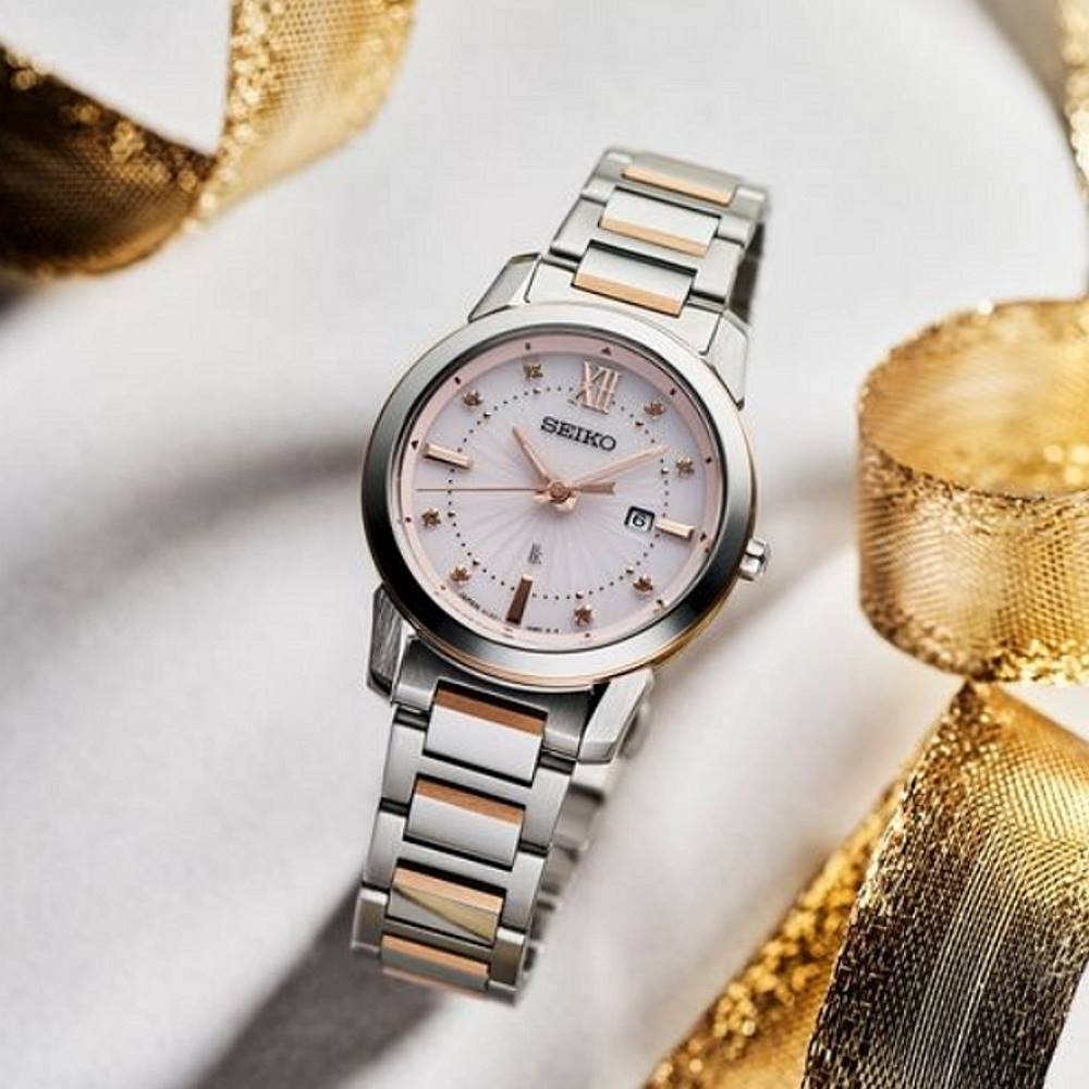 SEIKO 精工 Lukia 綻放 太陽能腕錶 錶 週年慶 雙11 (SUT416J1/V137-0DL0KS)