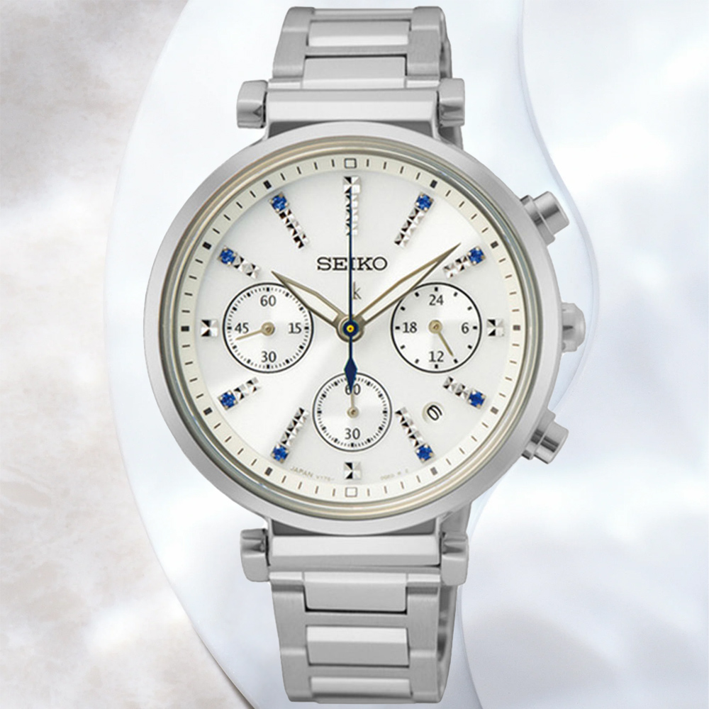 SEIKO 精工 Lukia 太陽能 計時腕錶 錶 手錶 送禮 (V175-0DY0U/SSC901J1)