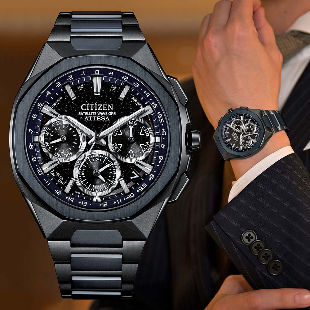 CITIZEN 星辰 ATTESA 限量 GPS 鈦金屬 光動能腕錶 錶 週年慶 雙11 CC4106-74E