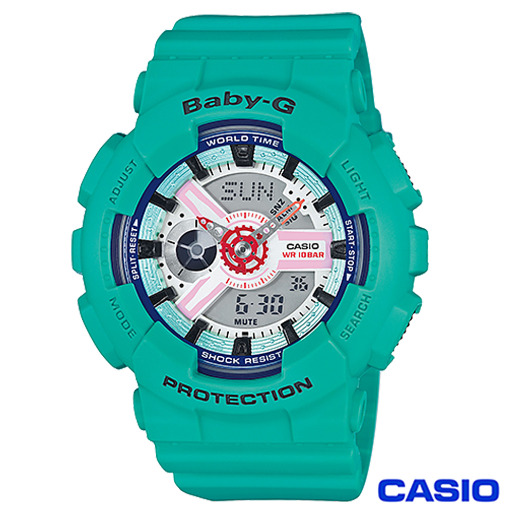 CASIO 卡西歐 Baby-G個性甜心立體多層次雙顯腕錶 BA-110SN-3A