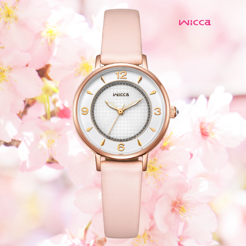 CITIZEN WICCA 少女系列 台灣限定 太陽能淑女腕錶-粉紅色28.1mm KP3-465-16 送禮 禮物 推薦
