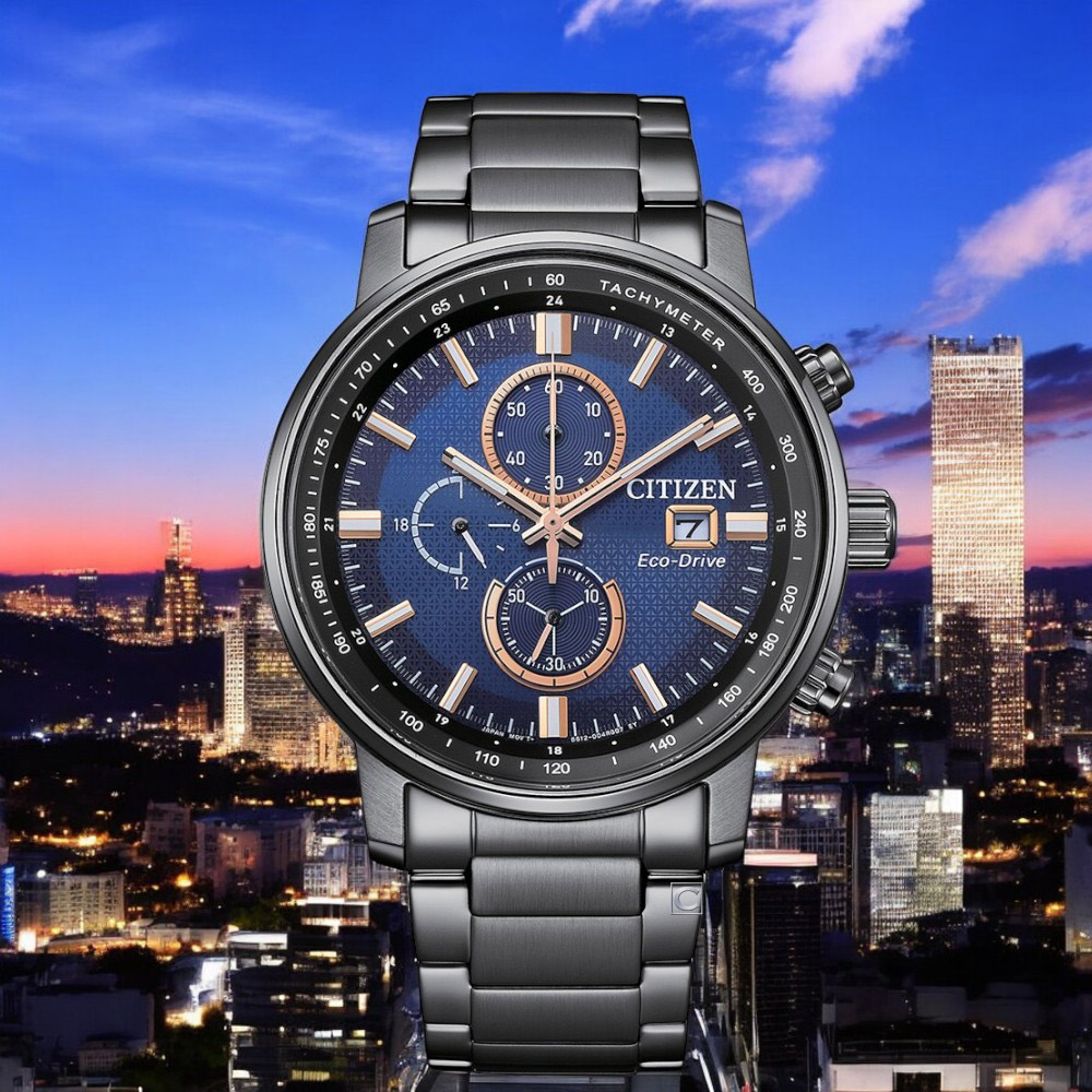 CITIZEN 星辰 亞洲限定 情人節推薦款 光動能計時手錶-43mm CA0845-83L