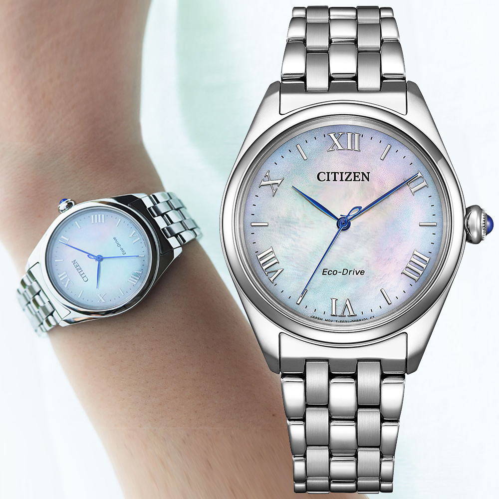 CITIZEN 星辰 L系列 光動能 時尚經典腕錶 錶 週年慶 雙11 EM1140-80D