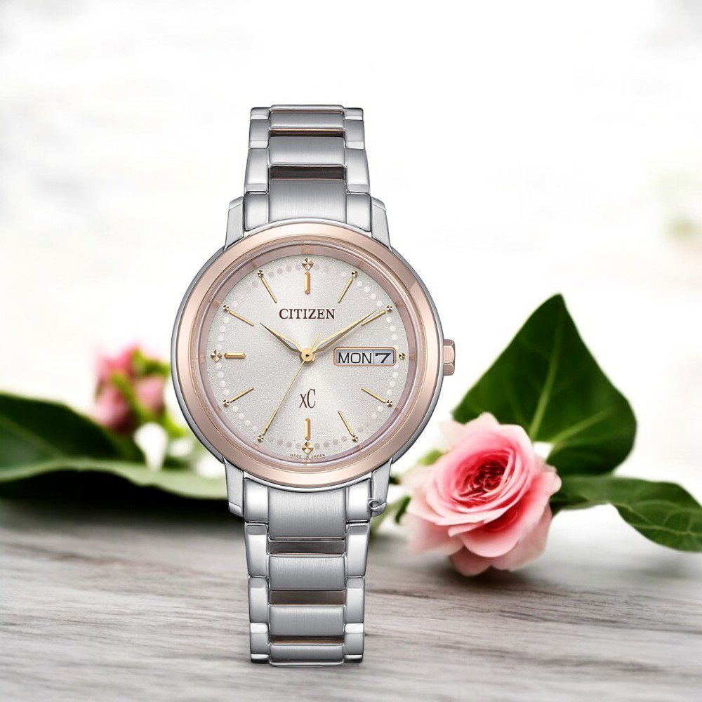 CITIZEN 星辰 xC 簡約典雅光動能腕錶 女錶 手錶 禮物-32.5mm EW2429-56X