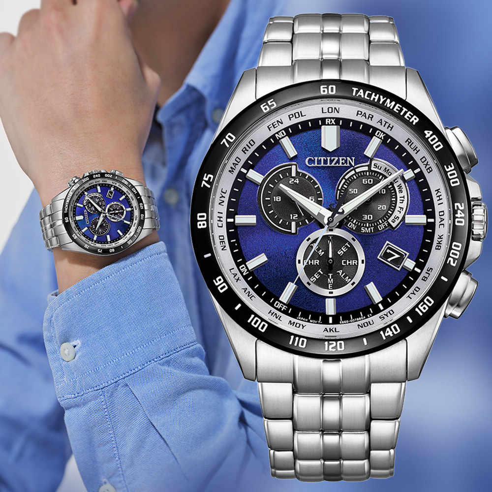 CITIZEN 星辰 GENTS 限量 寧靜之海 光動能 電波對時 計時男錶 送禮 禮物 推薦 CB5874-81L