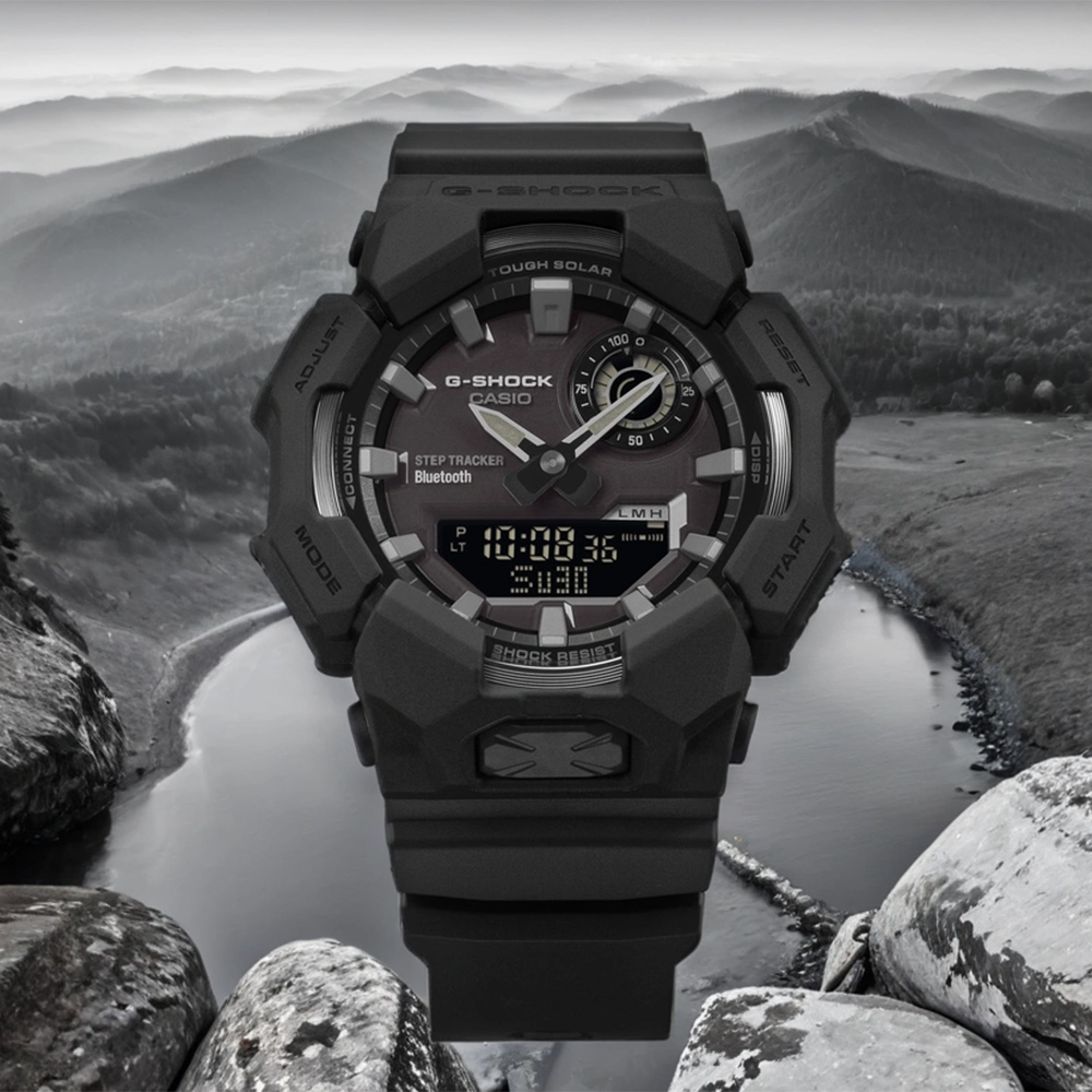 CASIO 卡西歐 G-SHOCK 計步太陽能藍芽雙顯電子錶 手錶 GA-B010-1A1