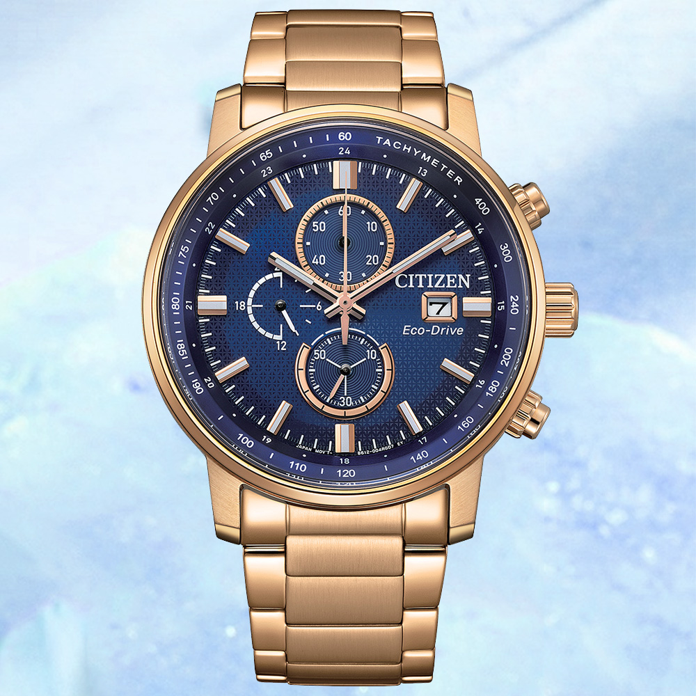CITIZEN 星辰 Chronograph系列 光動能 時尚計時腕錶 錶 週年慶 雙11 CA0843-89L