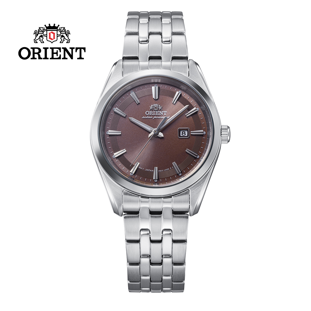 ORIENT 東方 錶 DATE 系列 太陽能經典腕錶 鋼帶款 紅色 RA-WG0603R - 32.1 mm