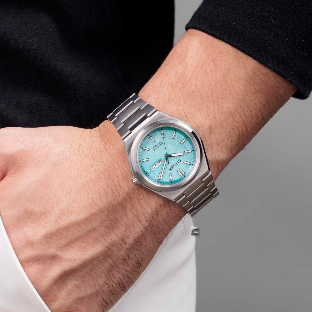 CITIZEN 星辰 Zenshin超級鈦 光動能腕錶 男錶 手錶-AW0130-85M/湖水藍39.5mm(其他規格)