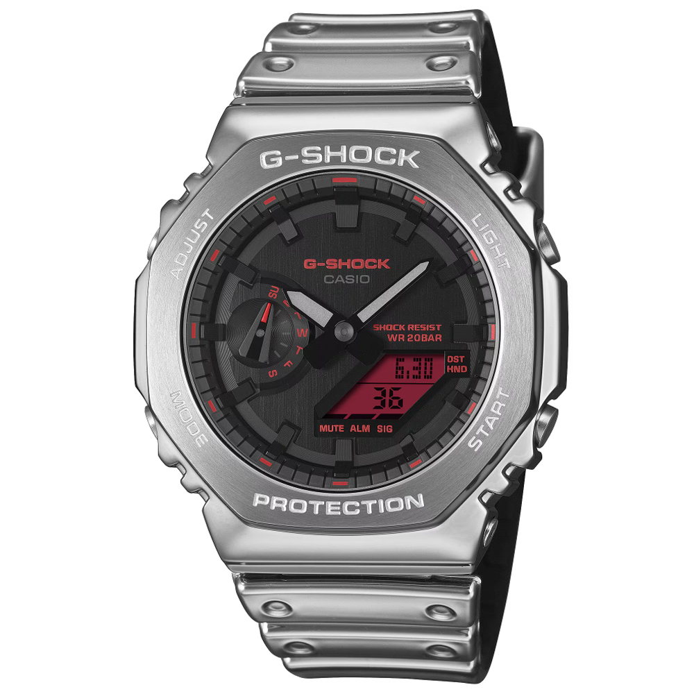 CASIO 卡西歐 G-SHOCK 未來都會 八角錶殼 經典雙顯腕錶 錶 週年慶 雙11 GM-2100YRA-8A
