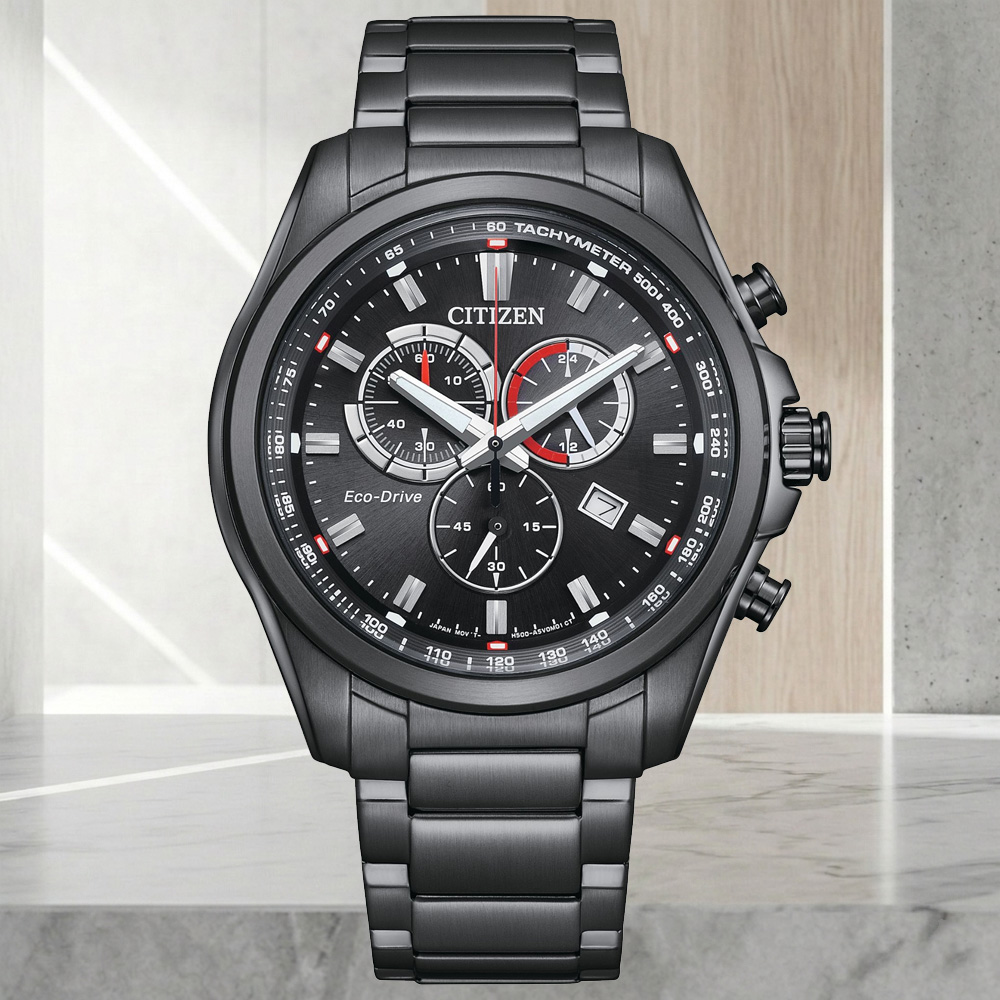 CITIZEN 星辰 Chronograph 光動能 時尚計時腕錶 錶 週年慶 雙11 AT2137-50F